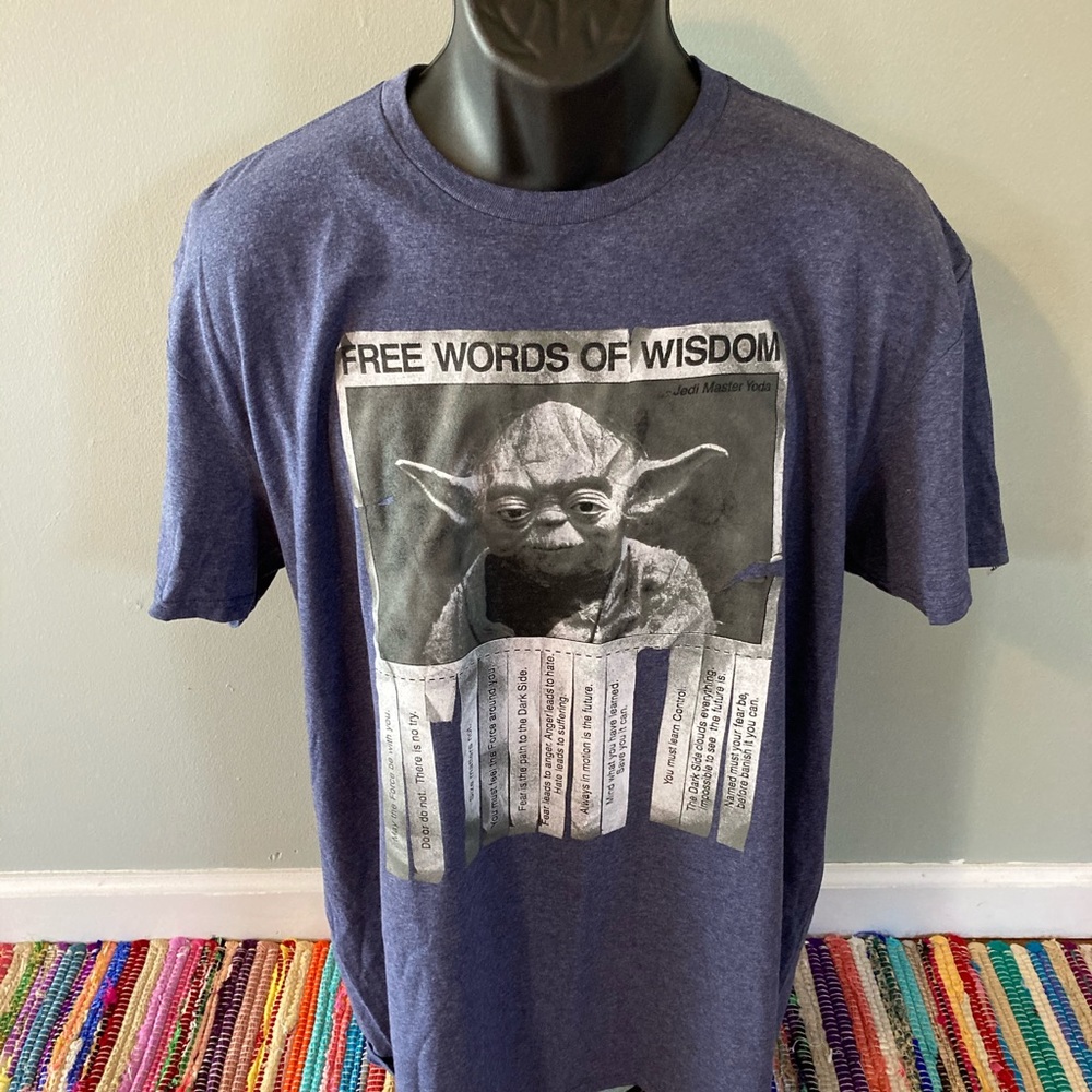 NEW Yoda Star Wars Shirt Free Words of Wisdom XL